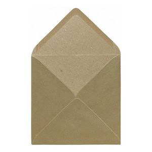Champagne Kraft Envelope 155mm Square Open