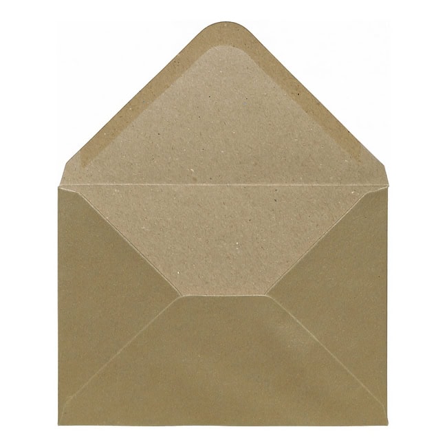 Champagne Kraft Envelope 5x7 Open