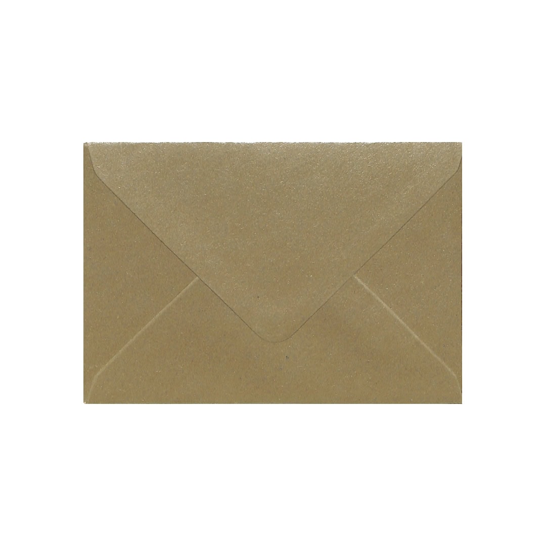 Champagne Kraft 125mm x 175mm Invitation Envelope. Gummed. 115gsm V-Flap.