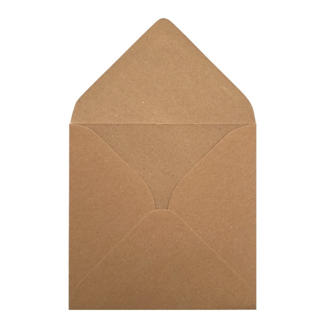 Fleck Kraft Envelope 130mm Square Open
