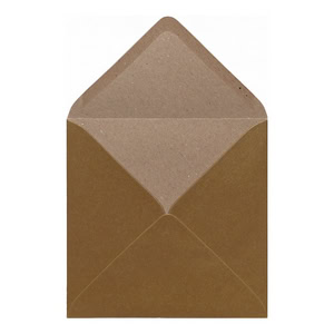 Gold Kraft Envelope 155mm Square Open