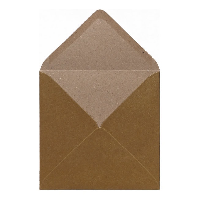 Gold Kraft Envelope 155mm Square Open