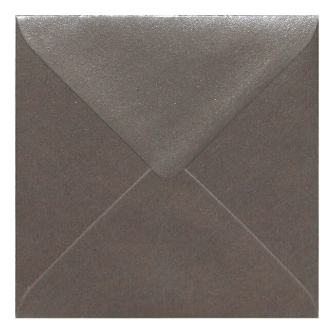 Pewter Kraft Envelope 155mm Square Closed