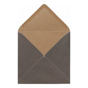 Pewter Kraft Envelope 155mm Square Open