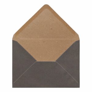 Pewter Kraft Envelope 5x7 Open
