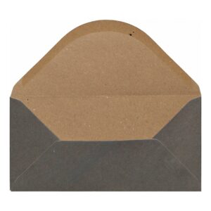 Pewter Kraft Envelope Dl Open