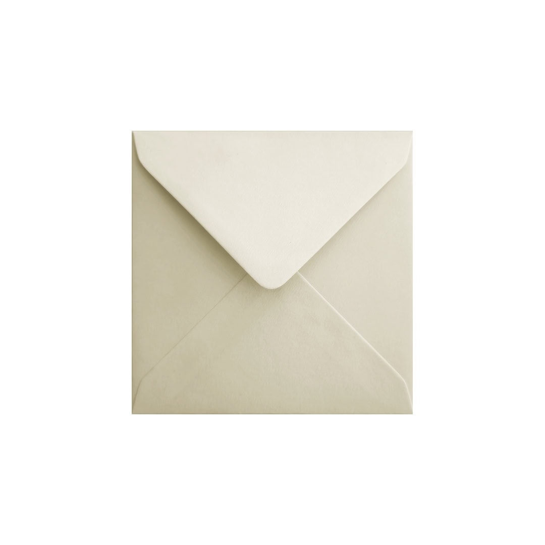 Magnolia Cream 130mm x 130mm Envelope. Cream 110gsm Small Square Envelope. Gummed.