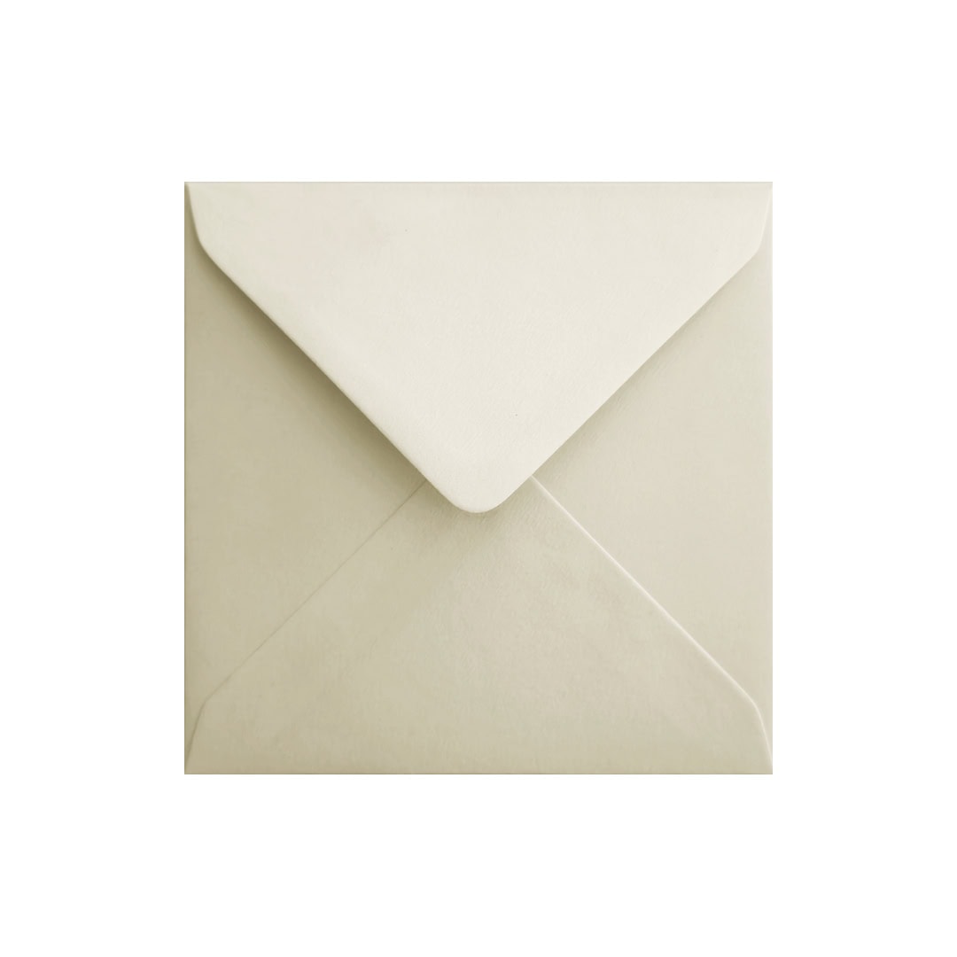 Magnolia Cream 155mm x 155mm Envelope. Cream 110gsm Square Envelope. Gummed.