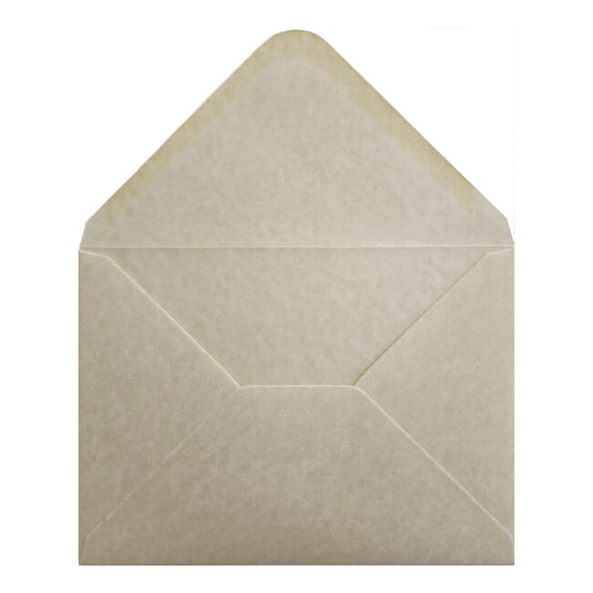 Parchment Hammer Envelope 5x7 Open